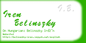 iren belinszky business card